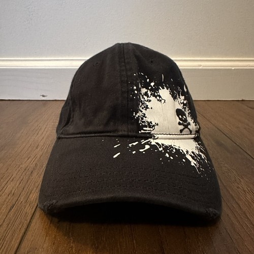 Crazy 8 Kids Black Hat - White Paint Splatter - Picture 2 of 11