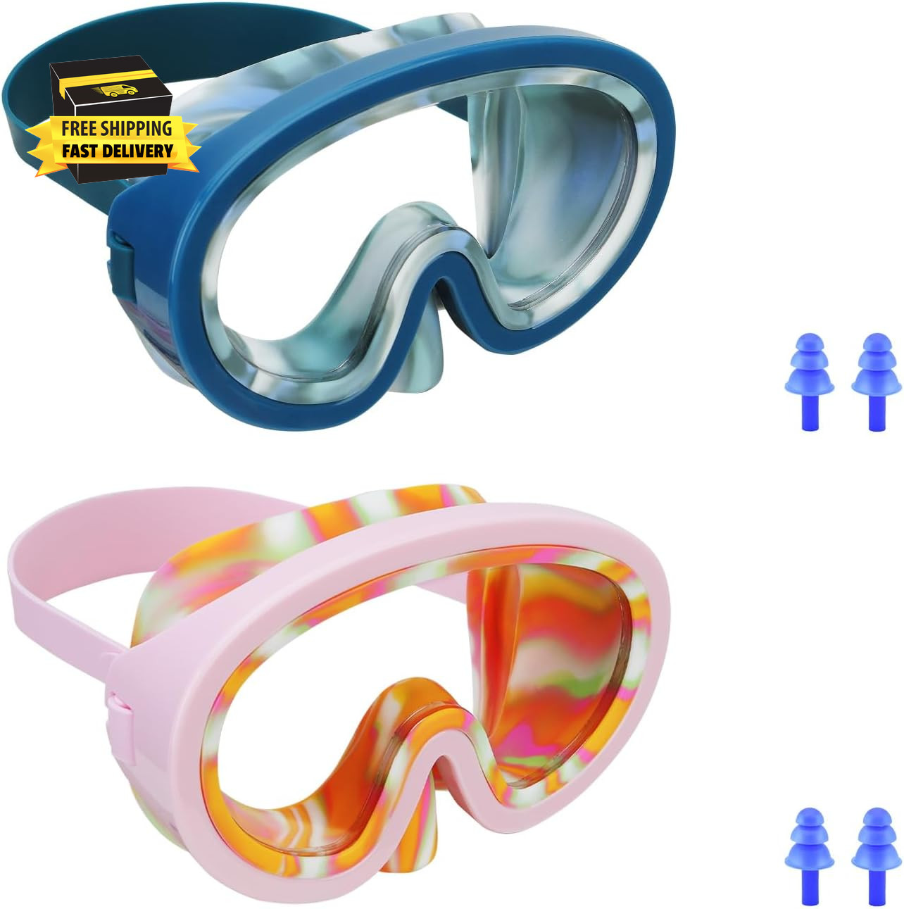 Gafas de Natación para Niños Buceo Natación Máscara Gafas Snorkel para Niños Envejecidos