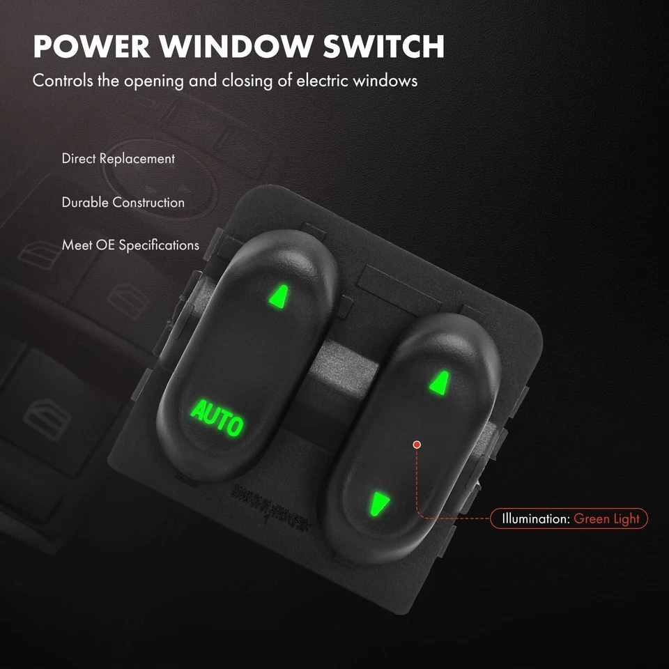 Interruptor de ventana eléctrica del conductor delantero para Ford F-150 F-250 1997-1998 F-550 Super Duty Foto 3 de 4