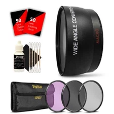 52mm Wide Angle Lens Kit for Nikon D3200/D3300 and All Nikon DSLR Camera