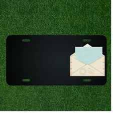 Custom Personalized License Plate With Add Names To Mail Envelope Design NEW