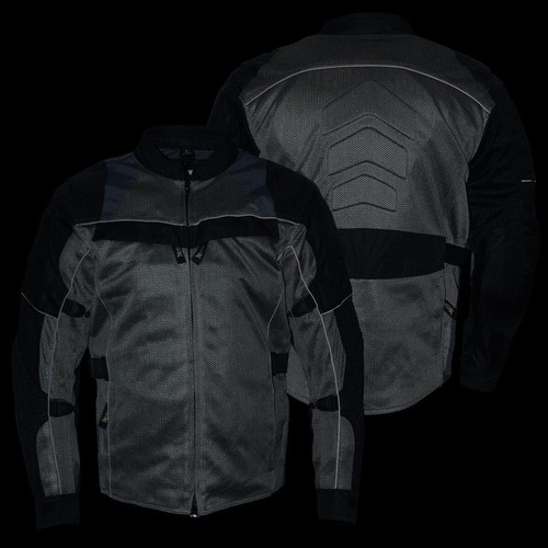Xelement Men's 'Venture' Black w/ Grey Motorcycle Jacket with X-Armor - SZ M - Picture 3 of 8