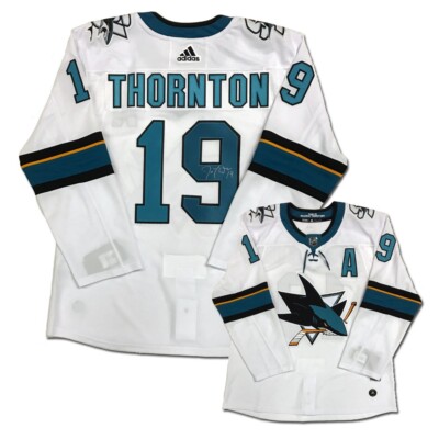 Joe Thornton Signed San Jose Sharks White Adidas PRO Jersey