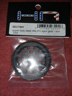 Hot Racing SECT881 2WD ECX 48P Super Duty Steel Spur Gear (81T) HH