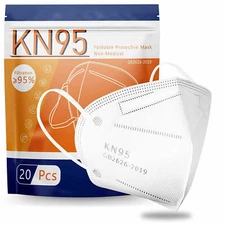 50/100 Pcs White KN95 Protective 5 Layer Face Mask BFE 95% Disposable KN95 Mask
