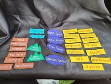  Cloth Parches For A Cloth Map Or Bulletin Board For Teachers And School See Pic