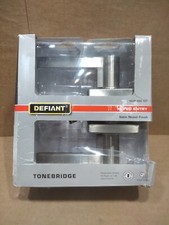 Defiant Keyed Entry Door Lever with Square Rose Satin Nickel 1009429107