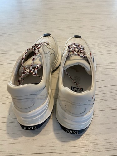 Gucci Run Logo Sneaker White Men’s Size UK 9 RRP £785 #I446 - Picture 3 of 10