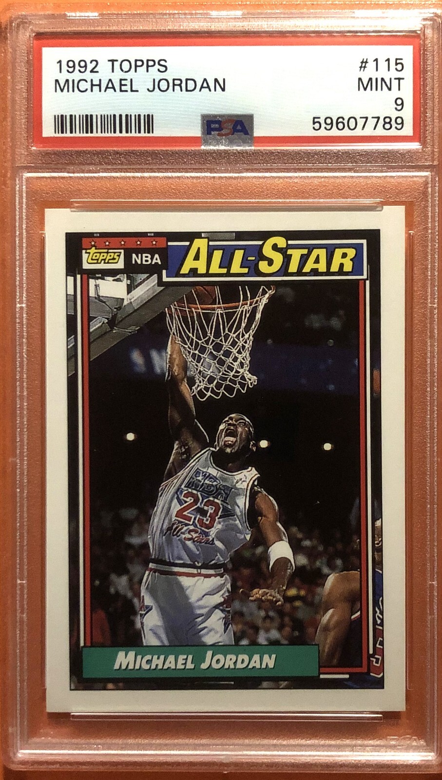 1992 TOPPS MICHAEL JORDAN #115 PSA 9 MINT 59607689