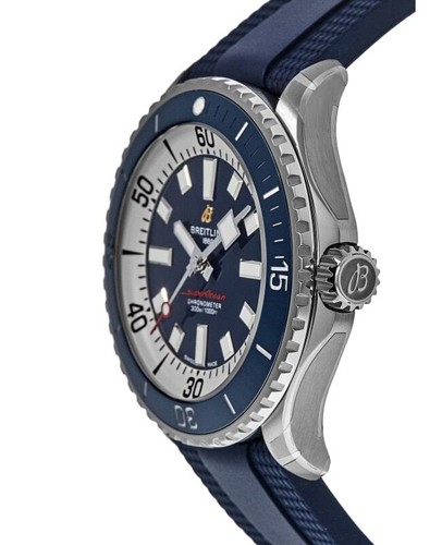 New Breitling Superocean Automatic 46 Blue Dial Men's Watch A17378E71C1S1 - Afbeelding 3 van 5