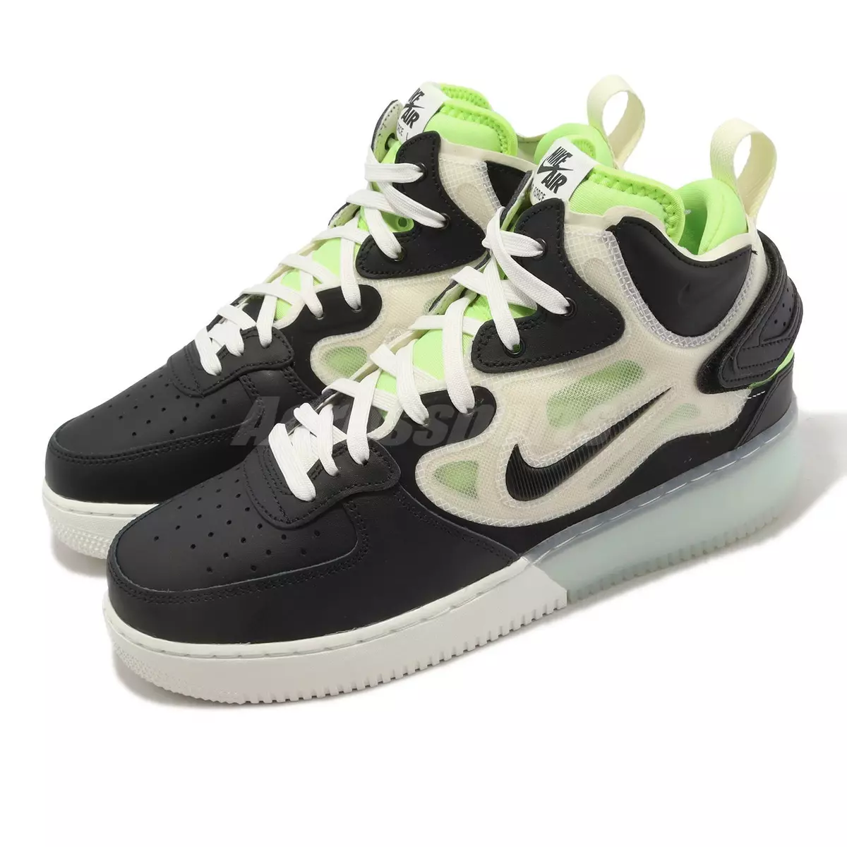 Nike Air Force 1 Mid React White Black - Size 13 Men