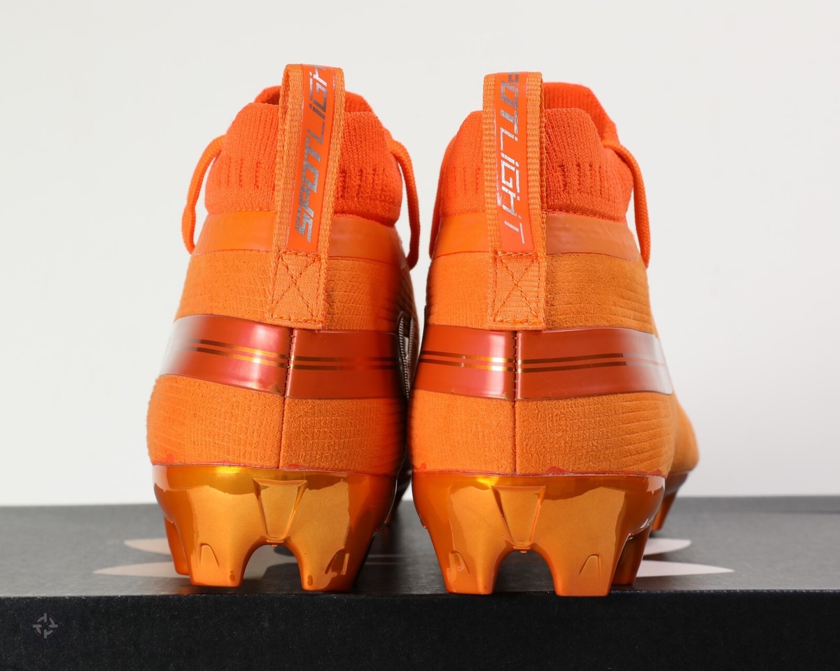 Under Armour Spotlight Suede MC Orange Football Cleats Mens 