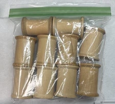 Coats Clark Wooden thread mix 10 Empty spools 1 1/ 4 in diam to 1 3/4 in high