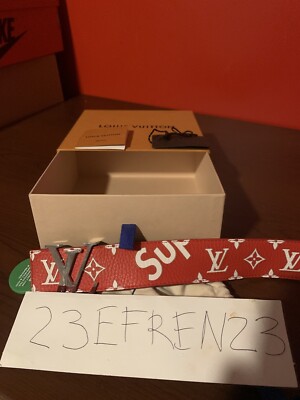 UNUSED LOUIS VUITTON x SUPREME Monogram Ceinture LV