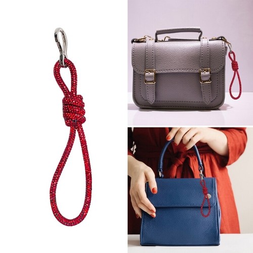 Shimmering Diamonds Encrusted Phone Rope Pendant for Handbag Keyring Decoration - 第 2/14 張圖片