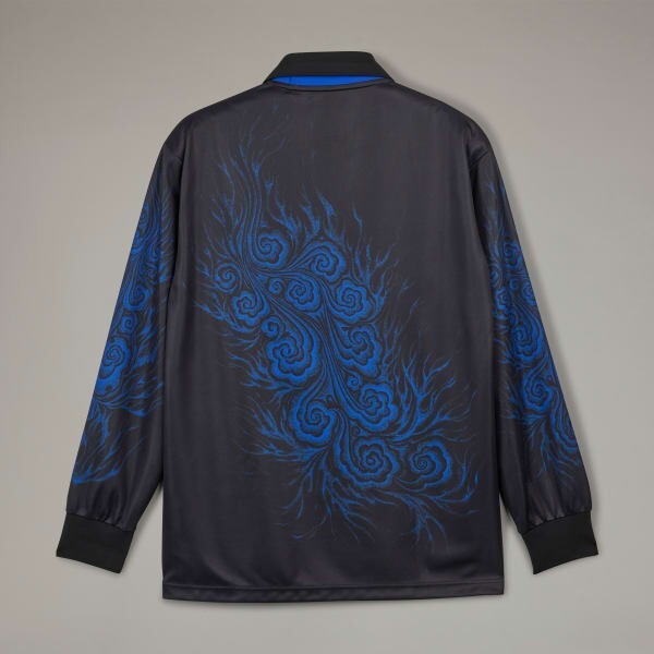 adidas Y-3 JFA Japan Football Long Sleeve T-shirt Black Blue adidas Y-3 JFA Japan Football Long Sleeve T-shirt Black Blue