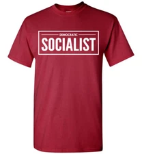 DEMOCRATIC SOCIALIST T-Shirt (White Box), Men Women Youth Kid Tank Long Tee
