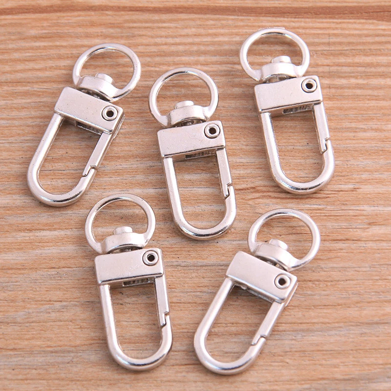10 peças gancho de cordão de liga de zinco giratório encaixe lagosta clipes colar ganchos - Imagem 2 de 4