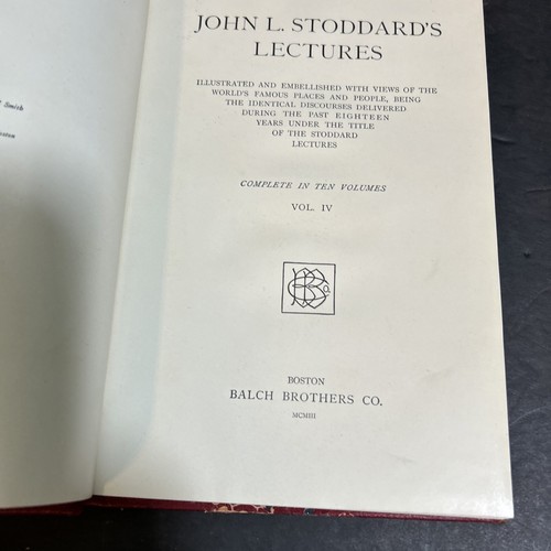 John L. Stoddard's Lectures Complete Volume Set 1897 Red Leather + 2 - Picture 12 of 24