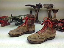 DISTRESSED MADE IN USA VINTAGE BURGUNDY USA RED WING ENGINEER BOSS BOOTS 8 C