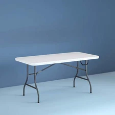 Cosco 6 Foot Premium Folding Table in White Speckle Home & Garden Furniture