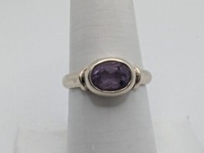 Sterling Silver 925 Amethyst Ring Size 8