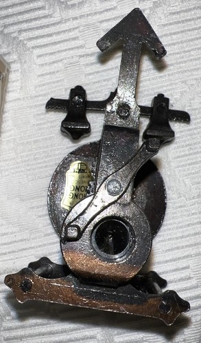 Vintage Metal Clock Pencil Sharpener Gears work! Clock Hands Turn 80's - Picture 4 of 7