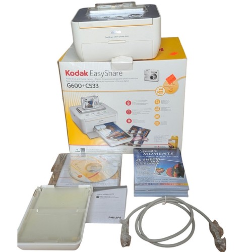 Kodak EasyShare Drucker Dock G600 mit Software CD USB Kabel Papierfach