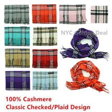 Wholesale Lot 100% CASHMERE Wool Tartan Scarf Scotland CHECKED PLAID Super Warm