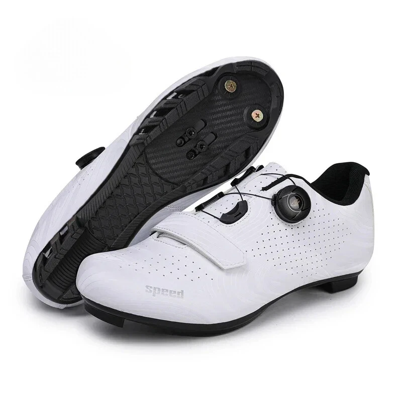 Professional Men MTB Cycling Shoe Self-Locking Speed Road SPD Flat Cleat Sneaker - Image 3 of 4