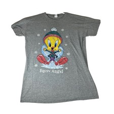 A1 Vintage 90s Looney Tunes Tweety Bird Snow Angel Sleep Shirt Womens One Size