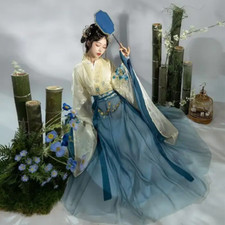 Hanfu Chinese Traditional Vintage Embroidery Cosplay Costume Carnival Dress