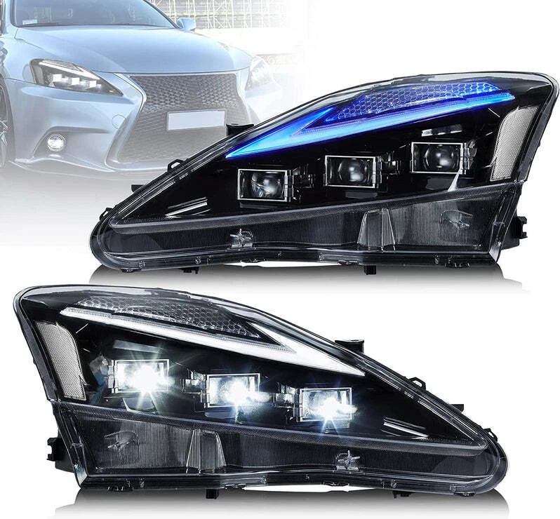 ETU VLAND Headlights Projector LED DRL For 2006-2012 Lexus IS250