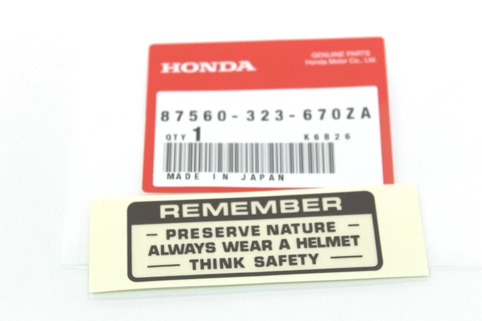 HONDA ADESIVO REMEMBER SERBATOIO CB350-500-750 FOUR COLORE NERO