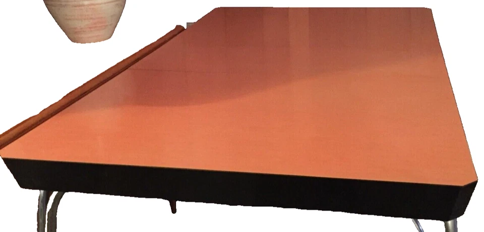 Mesa de comedor de cocina retro vintage rosa formica años 60 Foto 2 de 2