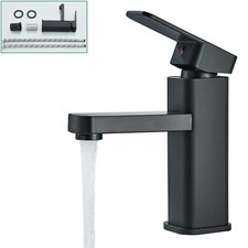 Miscelatore rubinetto bagno lavabo nero cascata monocomando bidet plastica