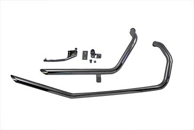 Exhaust Drag Pipe Set Slash End fits Harley Davidson
