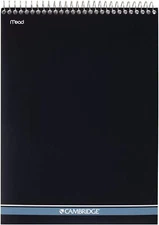 MEAD Cambridge Writing Pad, 8-1/2" x 11", Wide Ruled, 70 Sheets, Top Bound, Spir