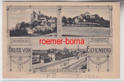 72843 Multi-Picture Postcard Greetings from Eichenberg Station etc. 1921