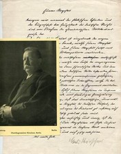 Martin Kirschner autograph Mayor of Berlin 1898-1912