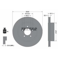Textar 2X Bremsscheiben Hinten Ø320 Mm BelüFtet Beschichtet FüR Chrysler 300 C
