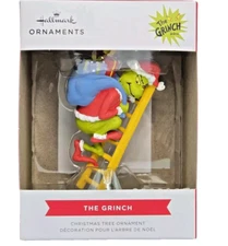 ** THE GRINCH ON LADDER**   Hallmark DR SEUSS  Ornament New in Box