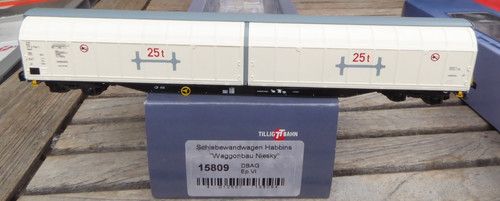 Tillig 15809 TT Schiebewandwagen Habbins Waggonbau Niesky DB AG Epoche 5/6 OVP | Condition: Gebraucht