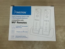 NEW Insten Dual Charging Station & 2 Rechargeable Batteries For Wii Remote White
