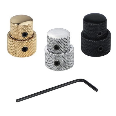 1PCS E-Gitarre Volume Tone Control Knobs Dual Concentric Dome Knobs