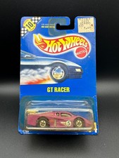 Hot Wheels 1990 GT Racer Purple Body Basic Wheels Sealed In International Card