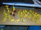 RE-ISSUE MARX FORT APACHE 54MM INDIANS-YELLOW VINYL-LOT OF 30