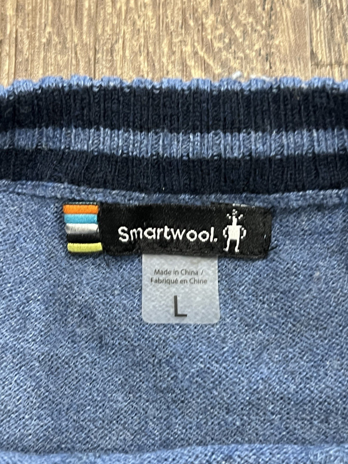 Smartwool Lightweight Wool Blend Crew Sweater Blu… - image 4