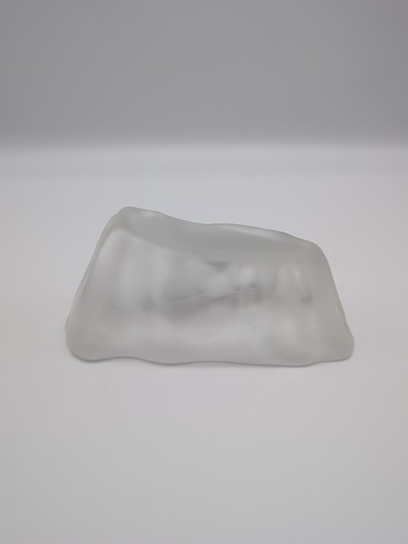 Franklin Mint Frosted Glass Figurine Display Ice Originally For Snow Pup, Heavy