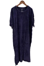 Barefoot Dreams Women's UltraLite ShortSlv Pointelle Dress Navy